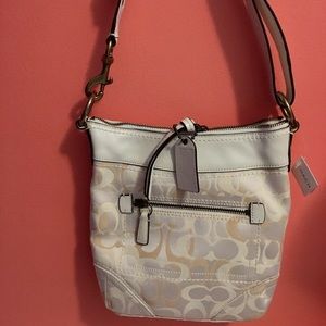 Coach Optic Signature Canvas Leather Duffel Purse